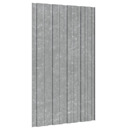 Roof Panel 36 pcs Silver 31.50 x 17.72 in Galvanised steel