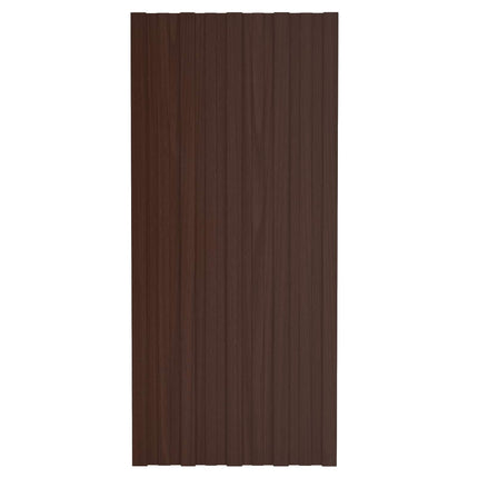 Roof Panel 12 pcs Brown 39.37 x 17.72 in Galvanised steel