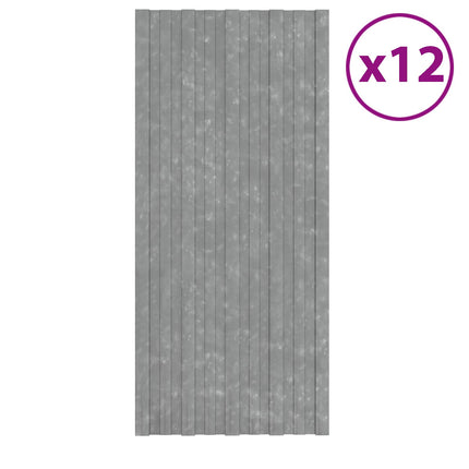 Roof Panel 12 pcs Silver 39.37 x 17.72 in Galvanised steel