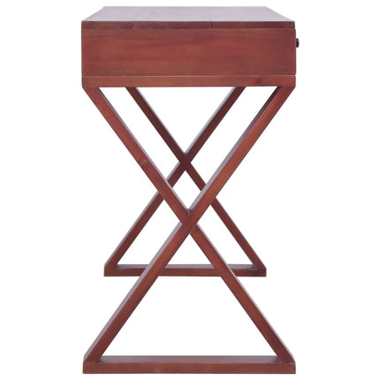 Computer Desk Brown 45.3x18.5x30.3" Solid Mahogany Wood