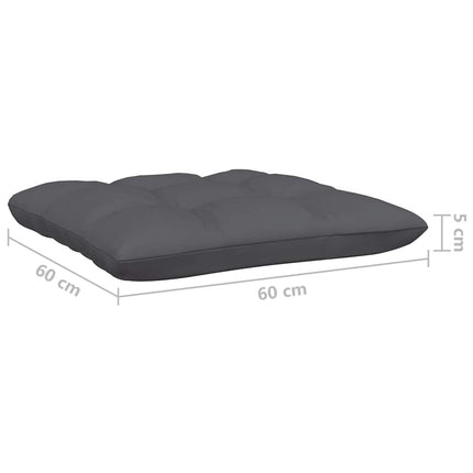 Patio Middle Sofa with Cushions Black Solid Pinewood
