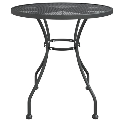Patio Table Ø31.5"x28.3" Expanded Metal Mesh Anthracite