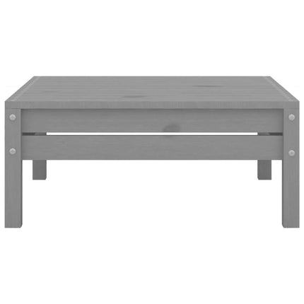 3 Piece Patio Lounge Set Gray Solid Wood Pine