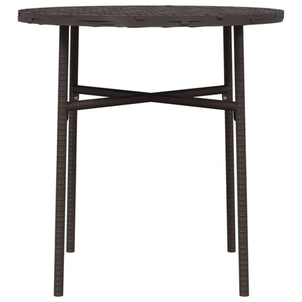 Tea Table Brown 17.7" Poly Rattan