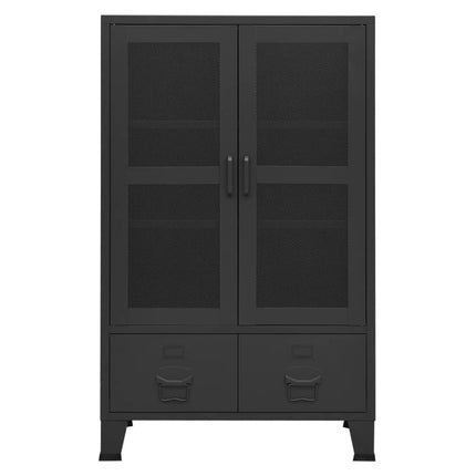 Industrial Storage Chest Black 27.6"x15.7"x45.3" Metal