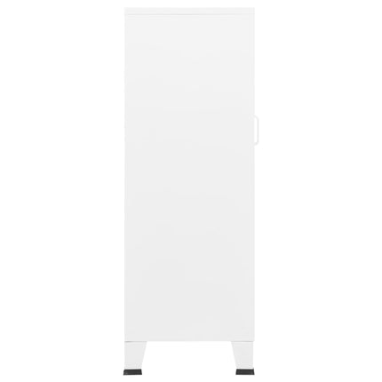 Industrial Storage Chest White 27.6"x15.7"x45.3" Metal