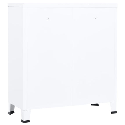 Industrial Storage Chest White 35.4"x15.7"x39.4" Steel