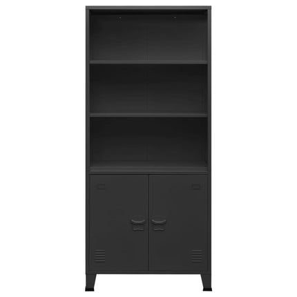 Industrial Bookshelf Anthracite 31.5"x12.6"x70.9" Steel