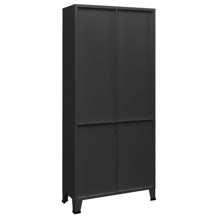 Industrial Bookshelf Anthracite 31.5"x12.6"x70.9" Steel