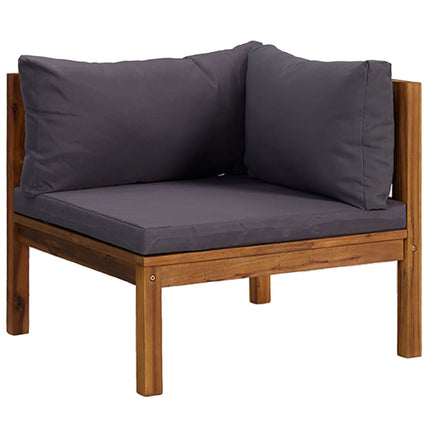 12 Piece Patio Lounge Set with Cushion Solid Acacia Wood