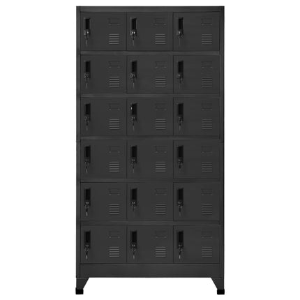 Locker Cabinet Anthracite 35.4"x15.7"x70.9" Steel