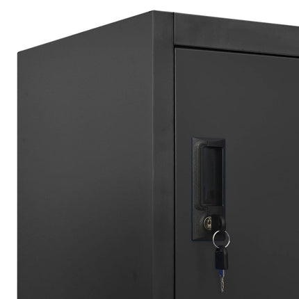 Locker Cabinet Anthracite 35.4"x15.7"x70.9" Steel