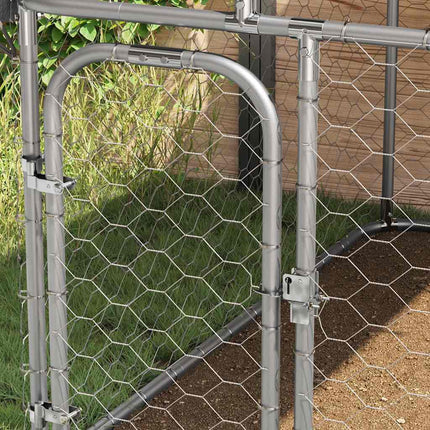 Outdoor Dog Kennel with Roof 39.4"x39.4"x59.1