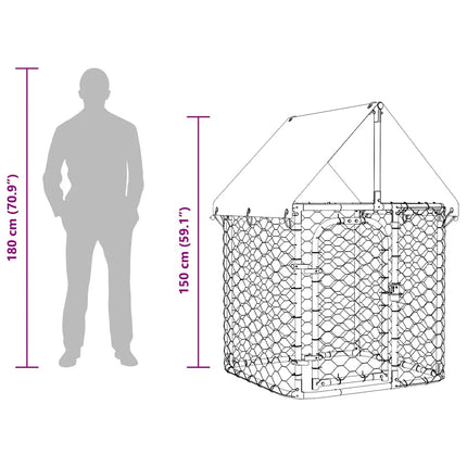 Outdoor Dog Kennel with Roof 39.4"x39.4"x59.1