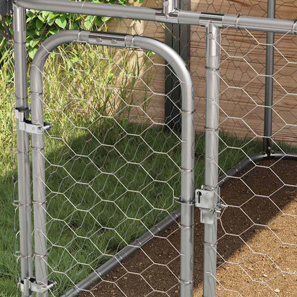 Outdoor Dog Kennel with Roof 78.7"x39.4"x59.1