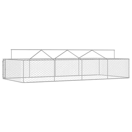 Outdoor Dog Kennel with Roof 236.2"x118.1"x59.1