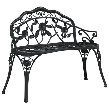 Patio Bench 39.4" Cast Aluminum Black