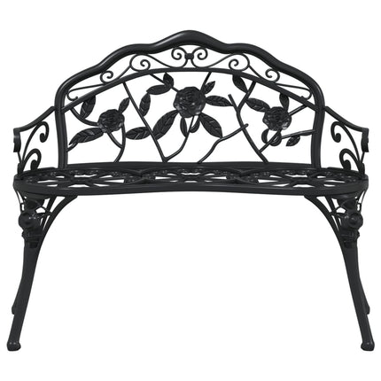 Patio Bench 39.4" Cast Aluminum Black