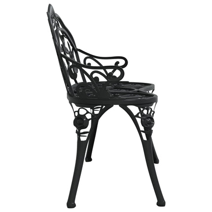 Patio Bench 39.4" Cast Aluminum Black