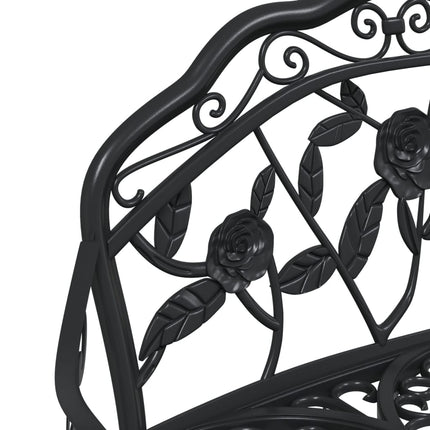 Patio Bench 39.4" Cast Aluminum Black
