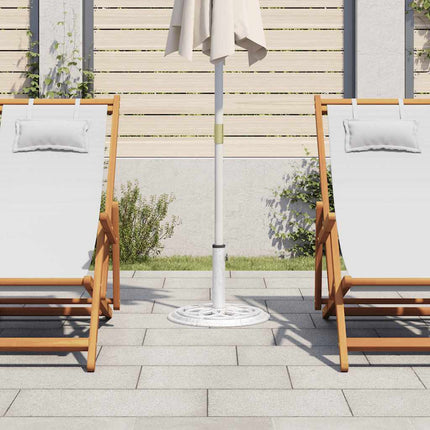 Umbrella Base White 17.3"x17.3"x12.2" Cast Iron