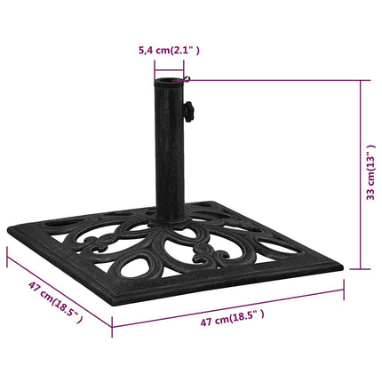 Umbrella Base Black 18.5"x18.5"x13" Cast Iron