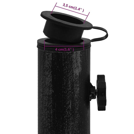Umbrella Base Black 18.5"x18.5"x13" Cast Iron