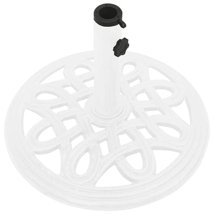 Umbrella Base White 15.7"x15.7"x12.6" Cast Iron