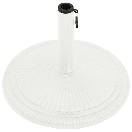 Umbrella Base White 17.7"x17.7"x11.8" Cast Iron