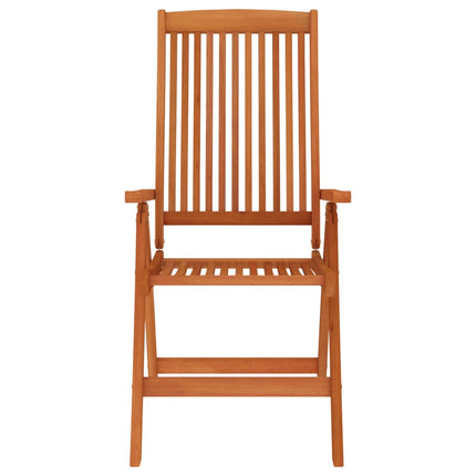 Folding Patio Chairs 8 pcs Solid Wood Eucalyptus
