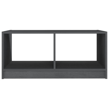 Coffee Table Gray 29.5"x19.7"x13.2" Solid Pinewood