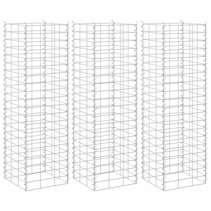 Gabion Raised Beds 3 pcs 11.8"x11.8"x39.4" Iron