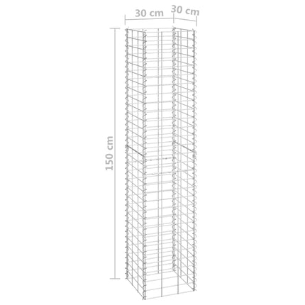 Gabion Raised Beds 3 pcs 11.8"x11.8"x59.1" Iron