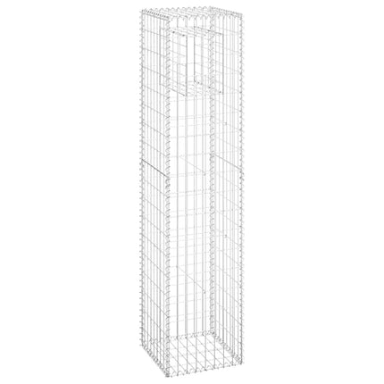 Gabion Basket Post 15.7"x15.7"x70.9" Iron