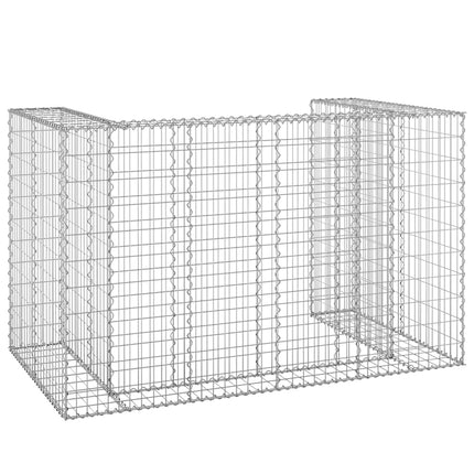 Gabion Wall for Garbage Bins Galvanized Steel 70.9"x39.4"x43.3