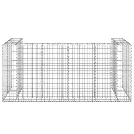 Gabion Wall for Garbage Bins Galvanized Steel 100"x39.4"x43.3