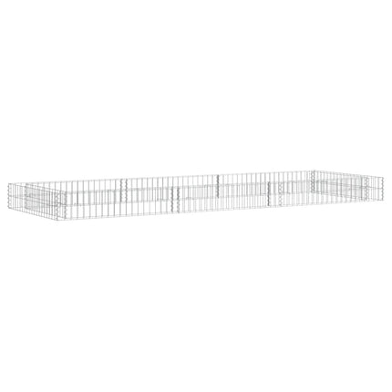 Gabion Raised Bed Galvanized Steel 118.1"x39.4"x7.9