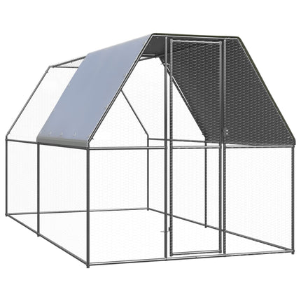 Outdoor Chicken Cage 6.6'x13.1'x6.6'Galvanized Steel