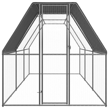 Outdoor Chicken Cage 6.6'x19.7'x6.6'Galvanized Steel