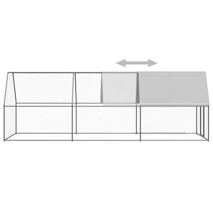 Outdoor Chicken Cage 6.6'x19.7'x6.6'Galvanized Steel