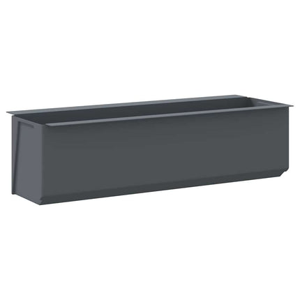 Flower Boxes for Euro Pallets 12 pcs Gray 14.2"x5.3"x3.7" PP