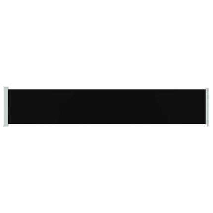 Patio Retractable Side Awning 46.1"x236.2" Black