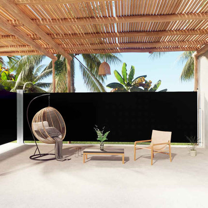 Retractable Side Awning Black 70.9"x393.7
