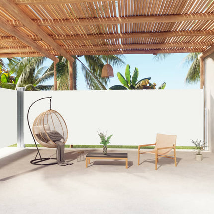 Retractable Side Awning Cream 70.9"x393.7