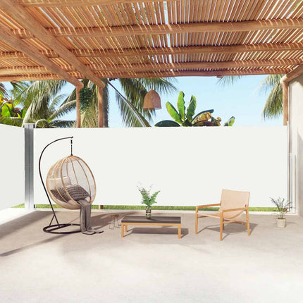 Retractable Side Awning Cream 78.7"x393.7