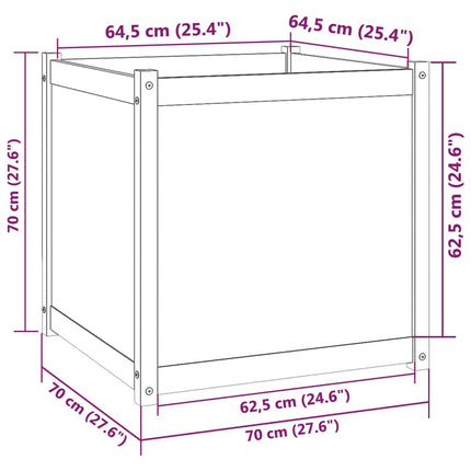 Garden Planter 27.6"x27.6"x27.6" Solid Wood Pine