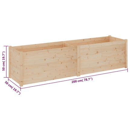 Garden Planter 78.7"x19.7"x19.7" Solid Wood Pine