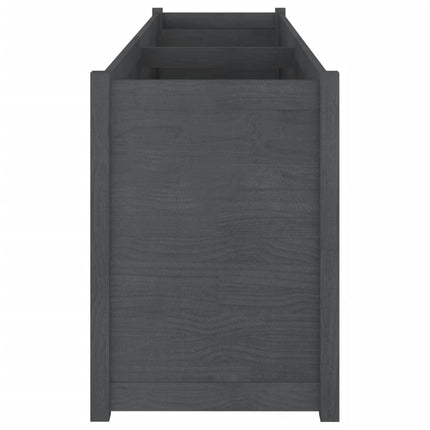 Garden Planter Gray 78.7"x19.7"x27.6" Solid Wood Pine