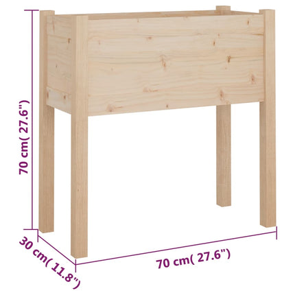 Garden Planter 27.6"x12.2"x27.6" Solid Wood Pine