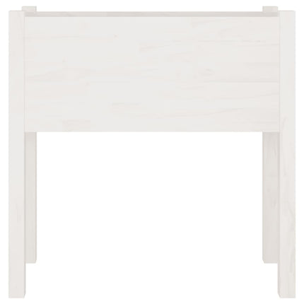 Garden Planters 2 pcs White 27.6"x12.2"x27.6" Solid Wood Pine